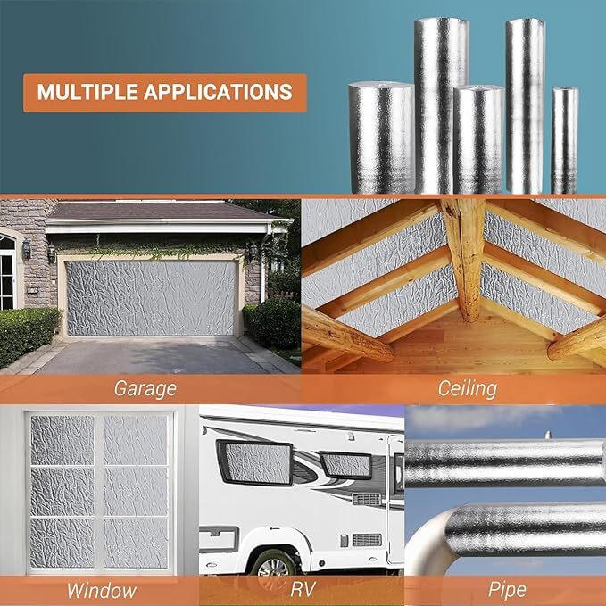 80″x40″ White Reflective Foam Insulation Vapor Barrier For Warehouse Building