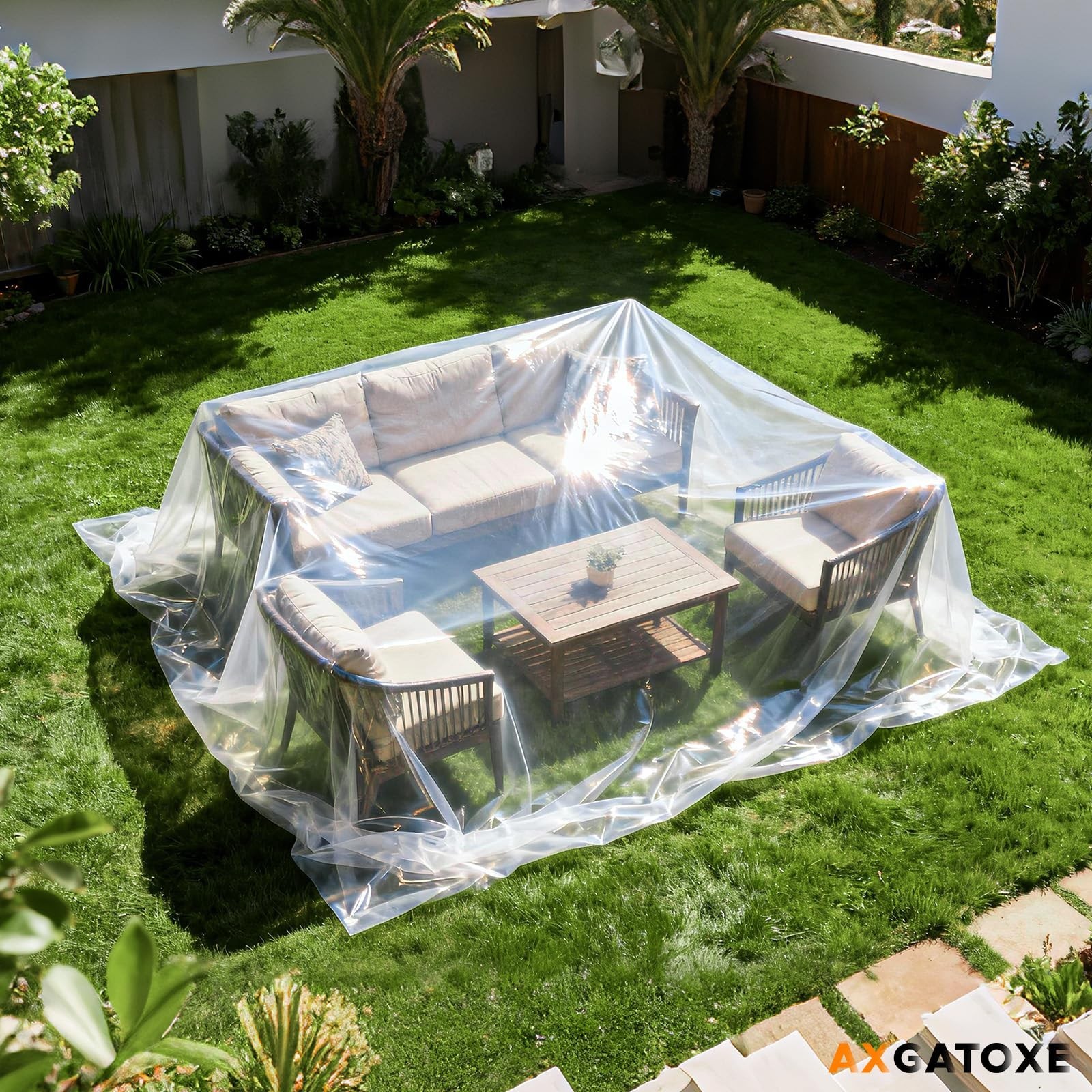 6 Mil 12×25 FT Heavy Duty Plastic Sheeting, UV Resistant Tear-Proof for Green…