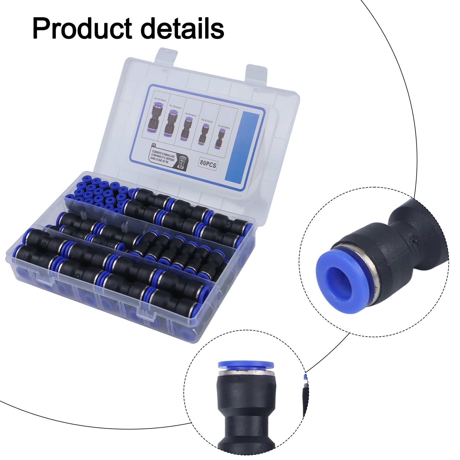 Innovative Design Pack of 80 Easy to Use Push Fit Connectors Available