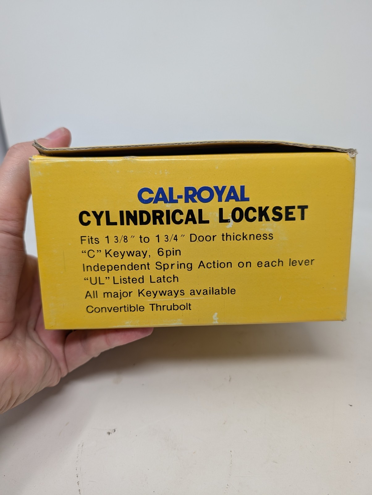 Cal-Royal Cylindrical Lockset Convertible Thrubolt – SL-01 Entrance US26D