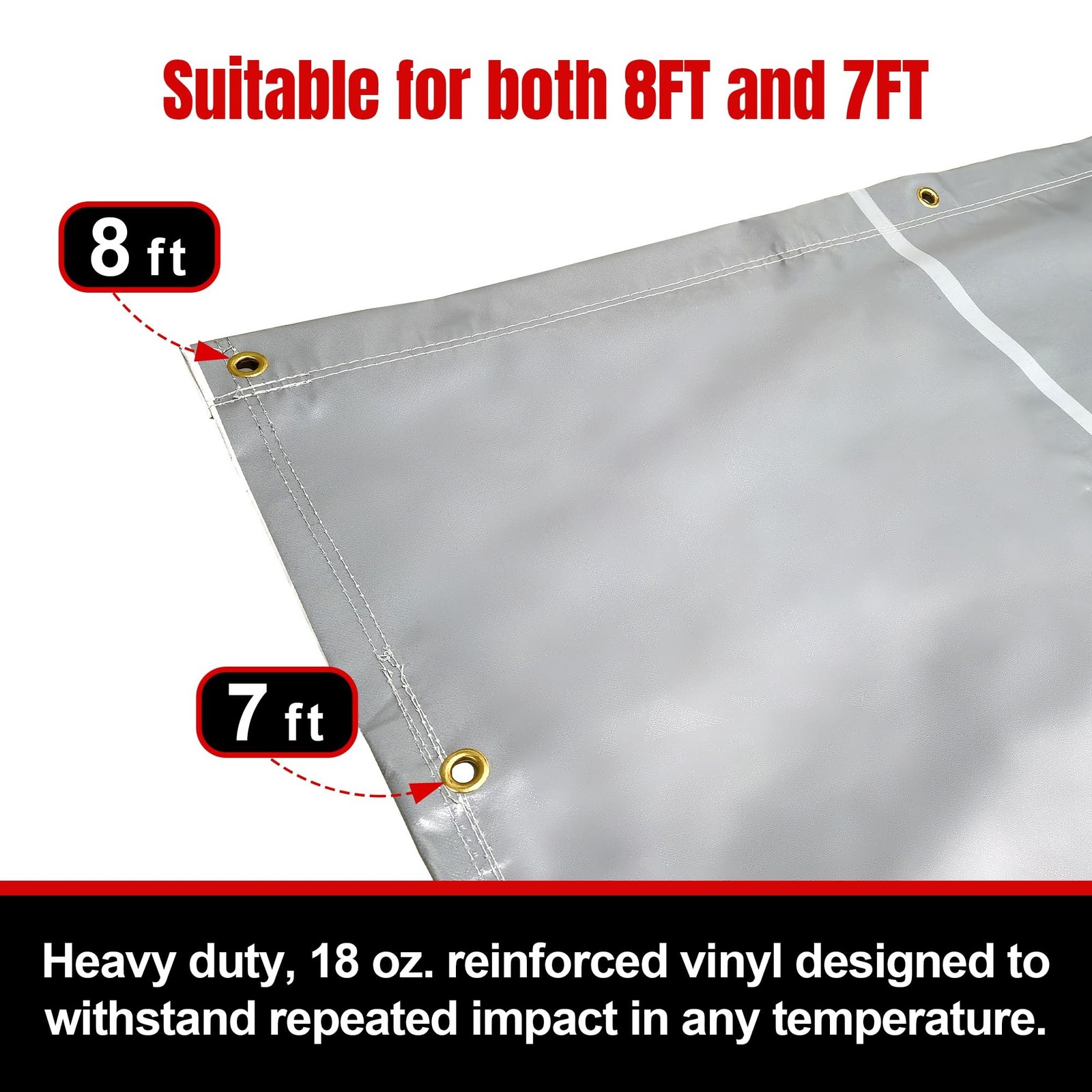 EALER HTST80 7FT/8FT x 16FT in 1 – Heavy Duty Hockey Shooting Tarp – Goal Pra…