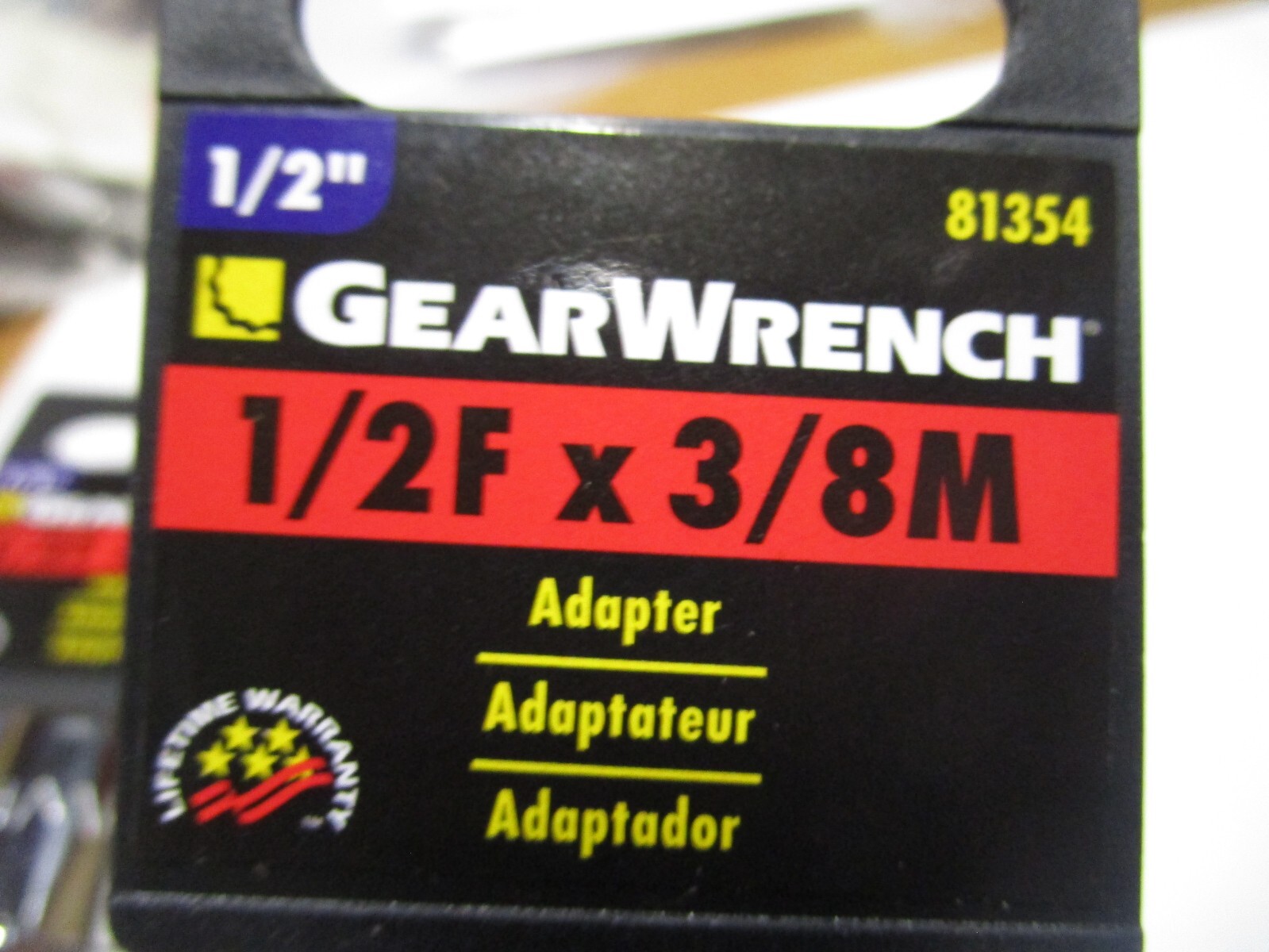 GEARWRENCH 1/2 F-3/8 M Drive Adapter – KD81354 QTY 2