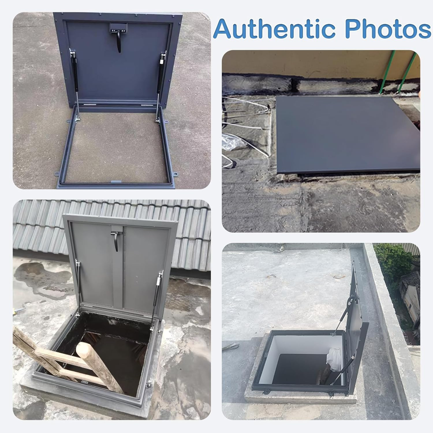 35.4”X35.4” Roof Access Hatch Security Door, Galvanized Steel Roof Hatch Cover