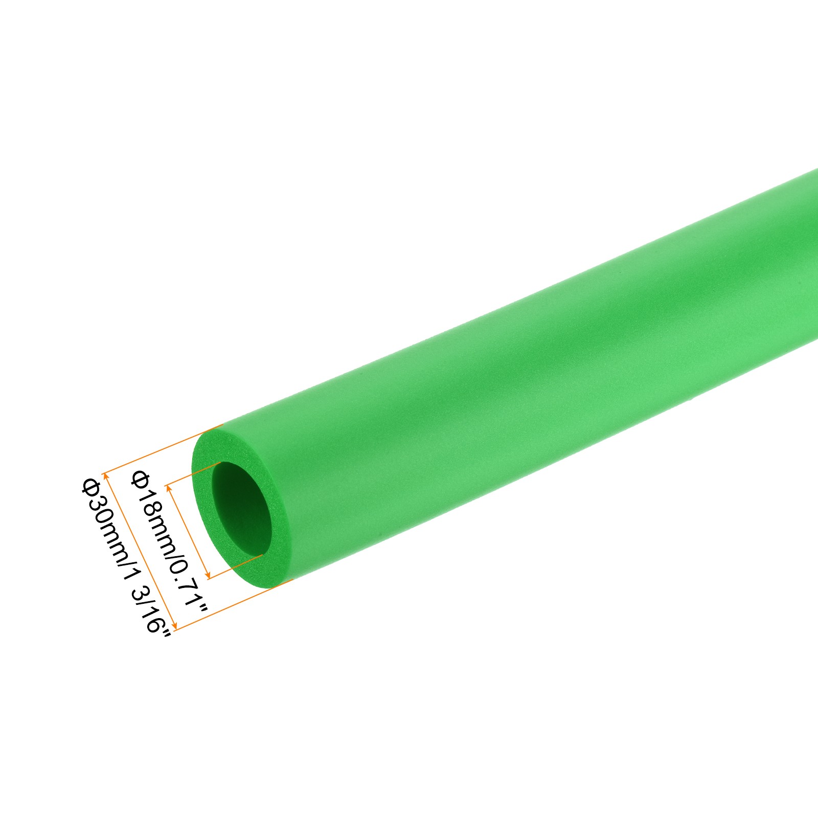 Foam Tubing for Handle Grip Support,22mm ID 32mm OD 0.3 Meter/1ft Length Green