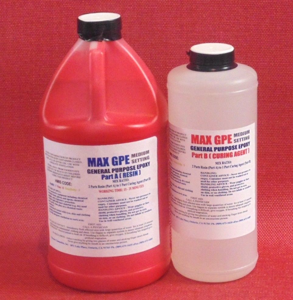 EPOXY RESIN RED 4 COATING CASTING ART RESIN GEL COAT 4 BOAT -METAL WOOD FRP 96!