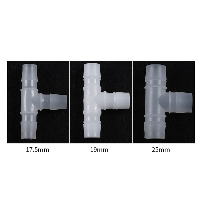 Plastic T-Type Three Way Connector Barb Reducing Hose Tube Fittings 1.6mm-14mm