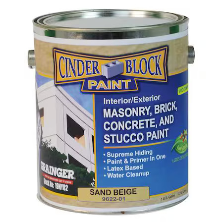 Rae 9622-01 Exterior Paint, Flat, Water Base, Sand Beige, 1 Gal