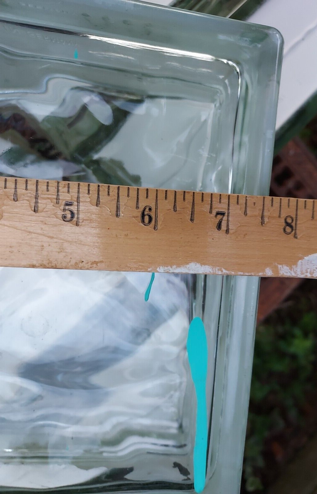 RECLAIMED WECK? SHOWER/WINDOW/BATHROOM BLOCK CLEAR WAVE MADE IN GERMANY 8x8x3.25