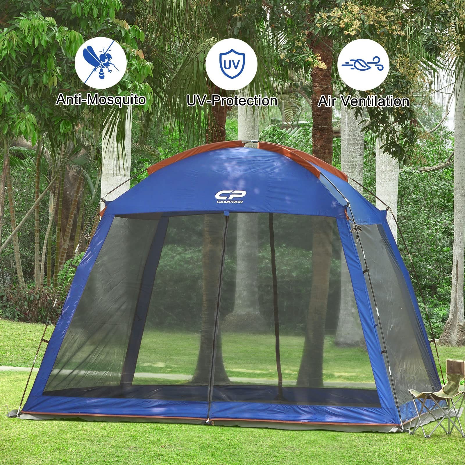 CAMPROS CP Screen House 10 x 10 Ft Screened Mesh Net Wall Canopy Tent Screen …