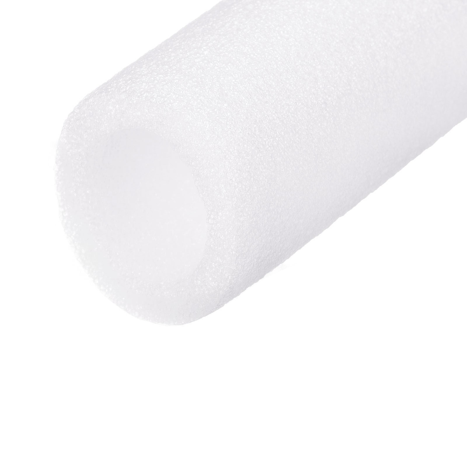 Foam Tube Sponge Protective Sleeve Heat 20x30mm/0.8″ ID 1.2″ OD White, Pack of 2