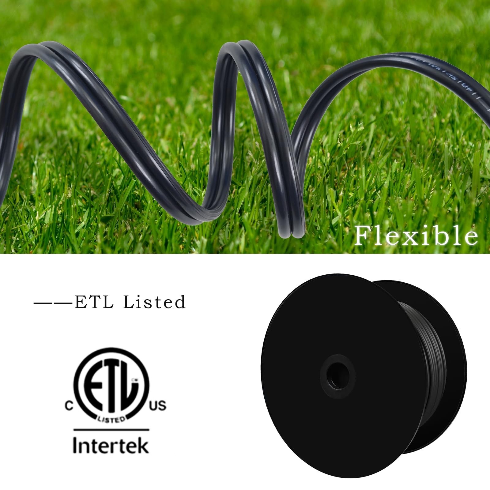 Cableague 12/2 Voltage Landscape Lighting Wire 200ft 12AWG2 Conductor