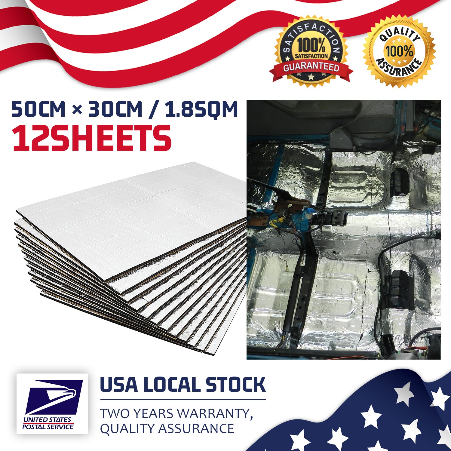 19sqft Sound Deadener Heat Insulation Mat For Control room and machine room 10MM