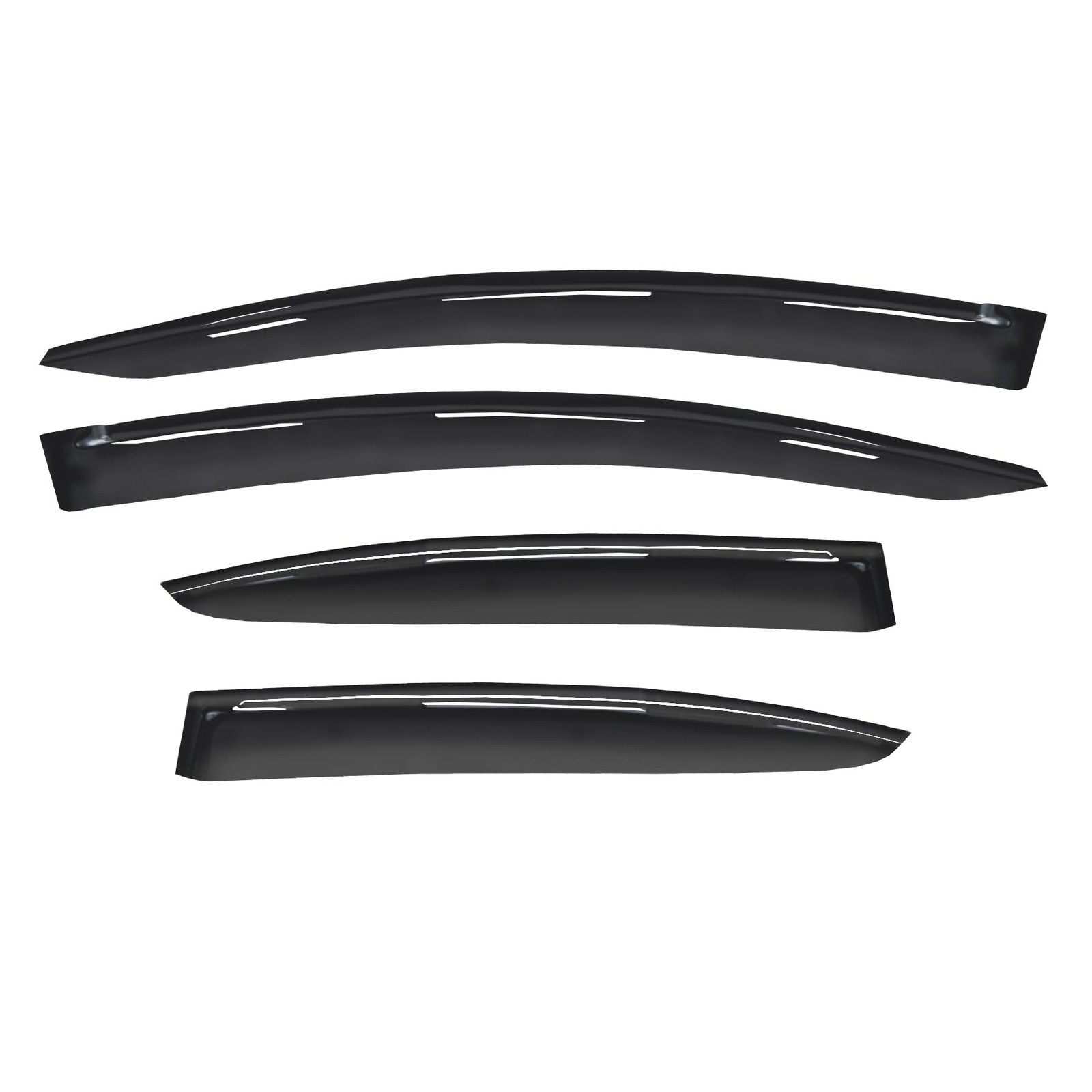 4pcs Dark Smoke Outside Mount Channel Style Visors for Honda Civic 12-15 RXY1947