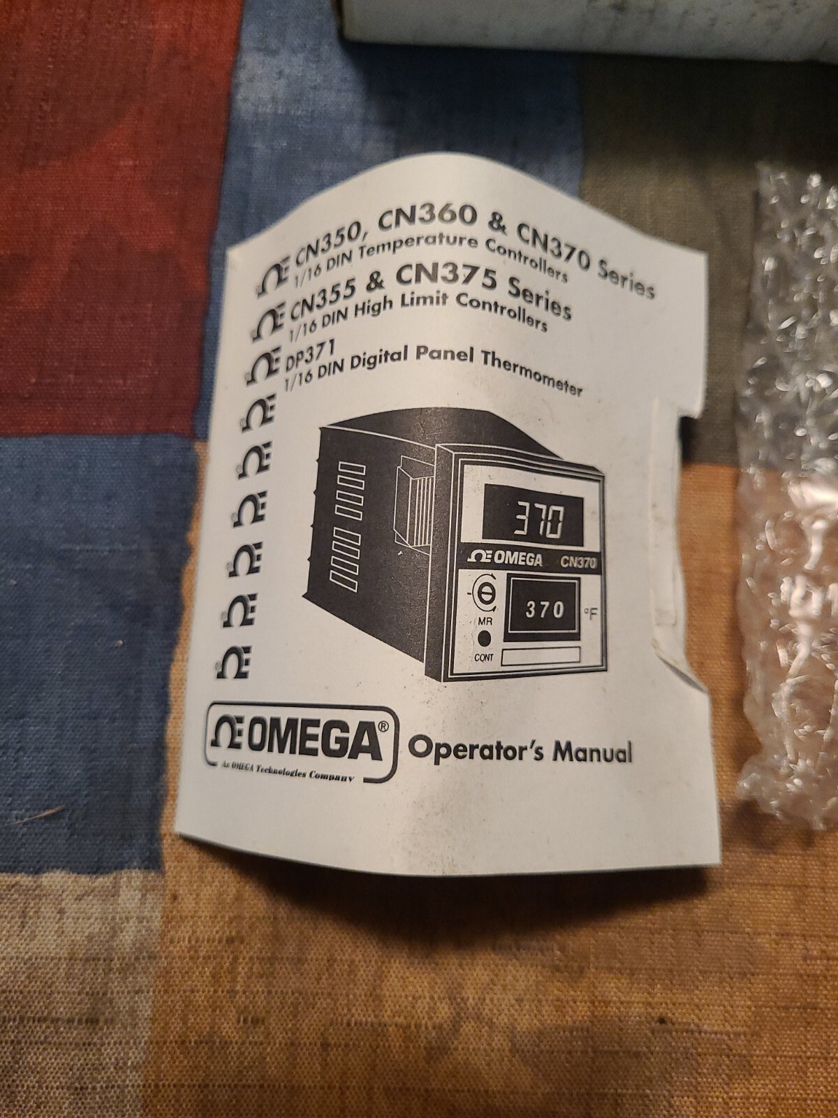 OMEGA ENGINEERING DP371 – JF3 0-499°F TEMPERATURE DIGITAL PANEL THERMOMETER
