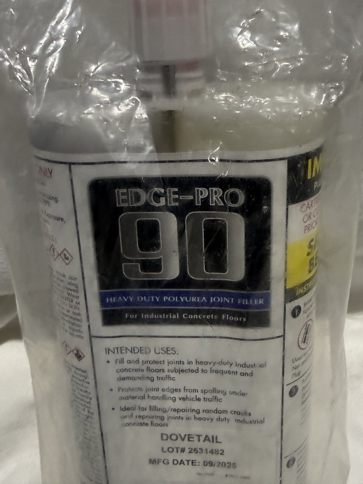 Metzger McGuire Edge-Pro 90 Concrete Floor Polyurea Joint Filler Dovetail 600mL