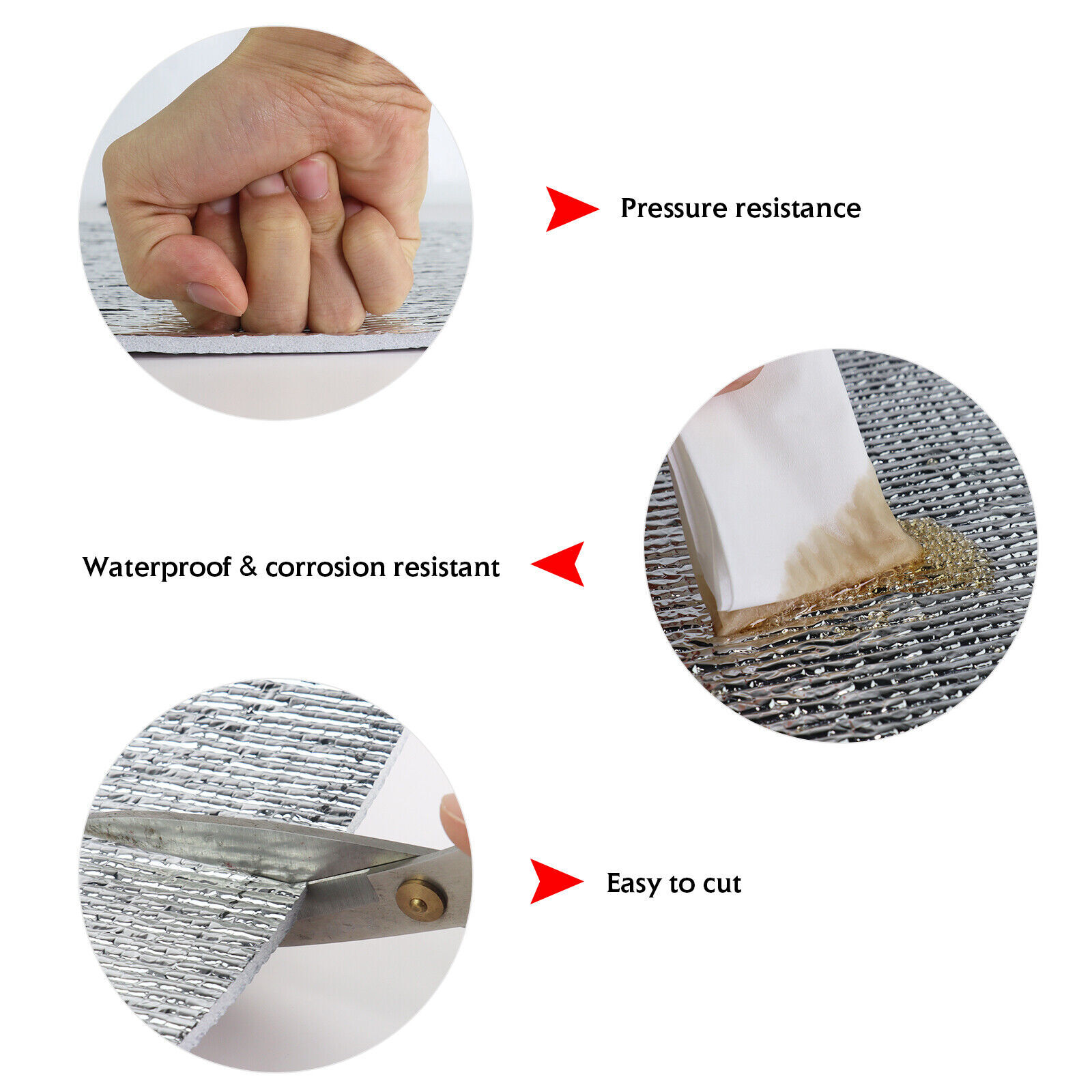 Modigt 80″x40″ Reflective Insulation Foam Heat Barrier Noise Proof Deadener Mat