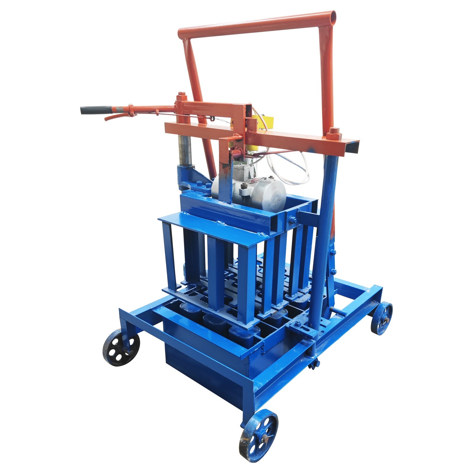 220V Hand-Pushed Hollow Concrete Block Making Machine 15.7×5.9×7.8″ H6 Type