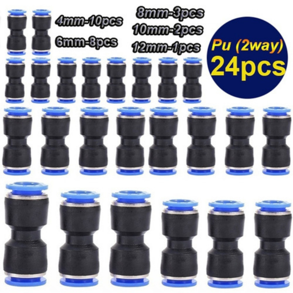 280/100PCS Quick Release Pneumatic Connectors Plastic Straight Tube Connectors