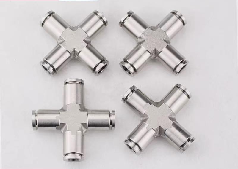 304 Stainless Steel Air Pipe Quick Connector Pneumatic Fitting Four-Way/Five-Way