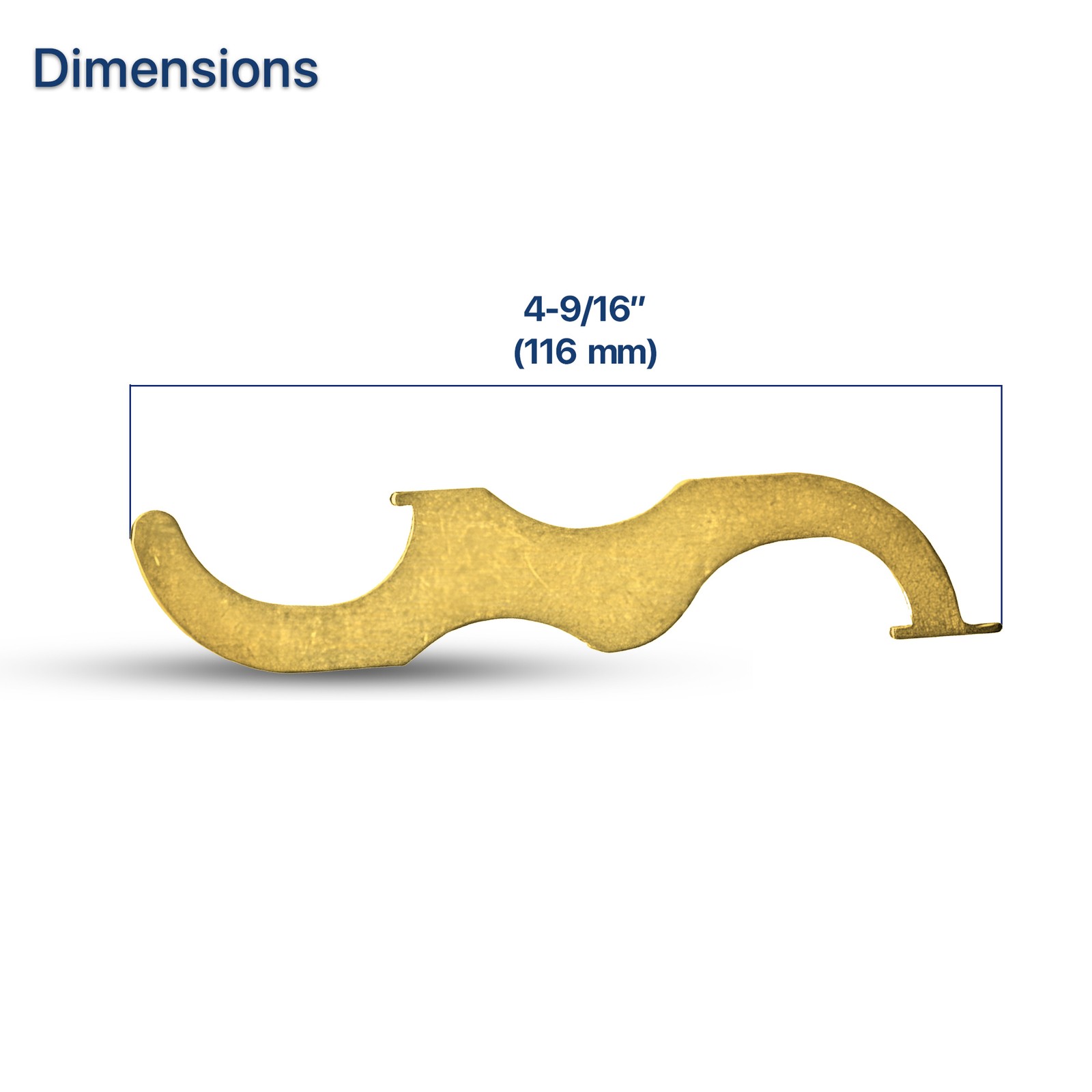 Schlage Commercial Spanner Wrench 4-9/16″ L, 1″ W, Steel Material, Brass Finish