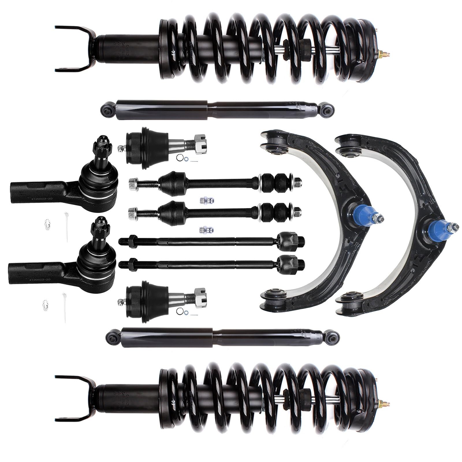 Suspension Kit Struts Shocks Control Arms Tie Rods Link for Dodge Ram 1500 06-08