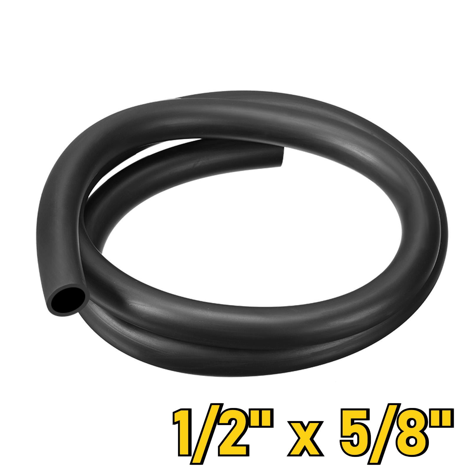 1/2″ x 5/8″ 6.6ft Black Rubber Lubricant Tubing Oil Resistant Plastic Tubing NEW
