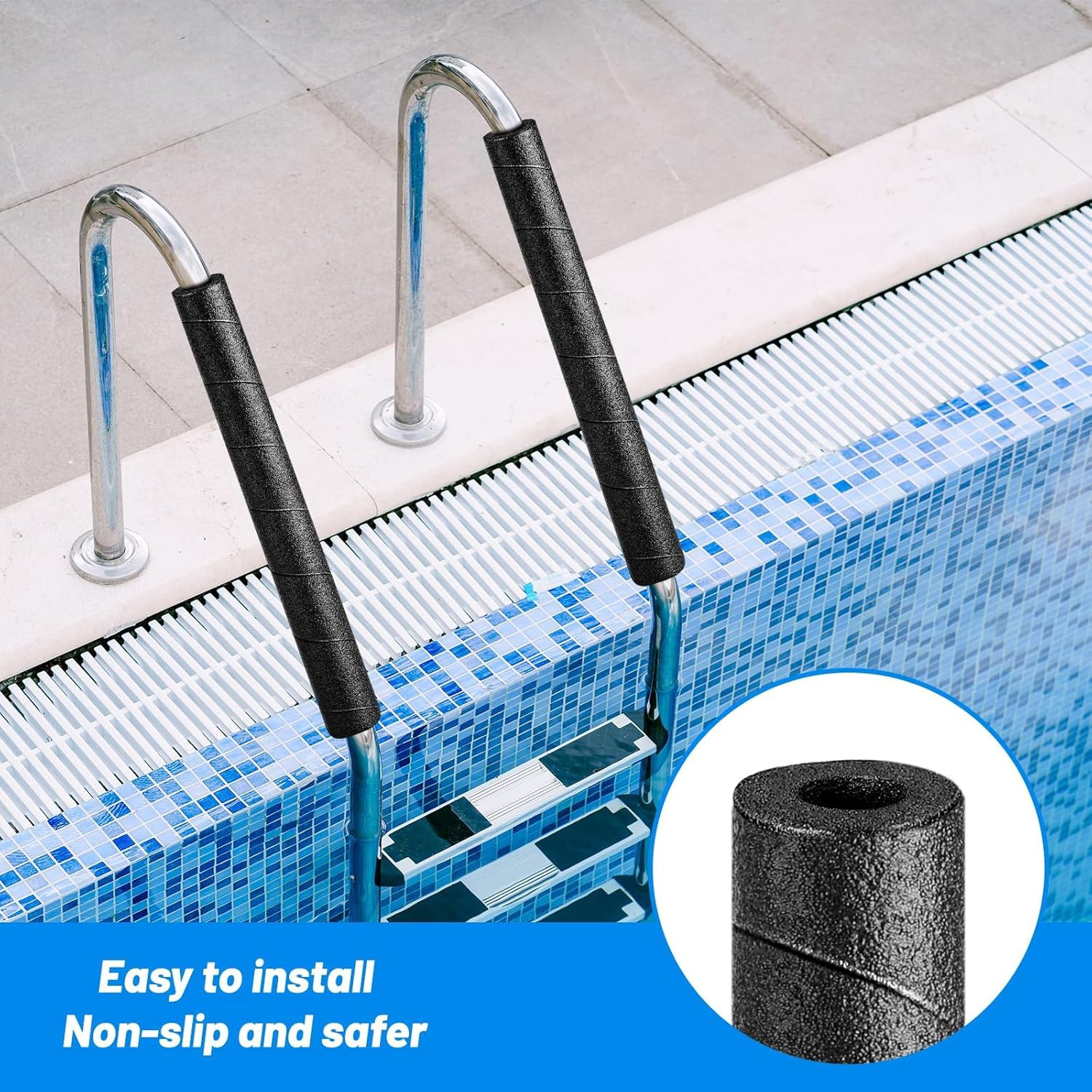 6 Pack Pipe Insulation Foam Tube, 15.7″ Black Foam Pipe Covers Multi-Purpose
