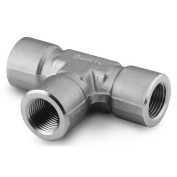 (4 pk) SS-6-T Swagelok Stainless Steel Pipe Fitting, Tee, 3/8 in. Female NPT