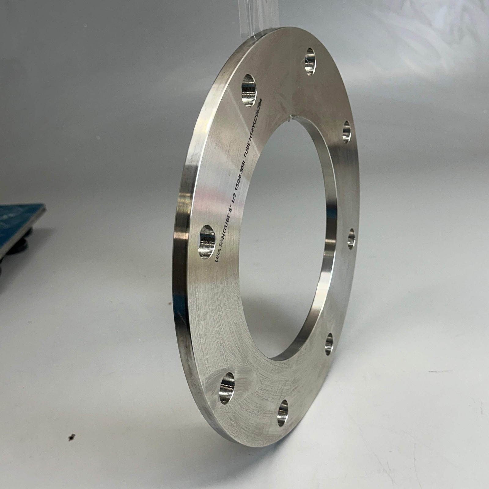 USA SANITUBE Stainless Steel Pipe Flange Sz 8″ 1/2 150# Silver