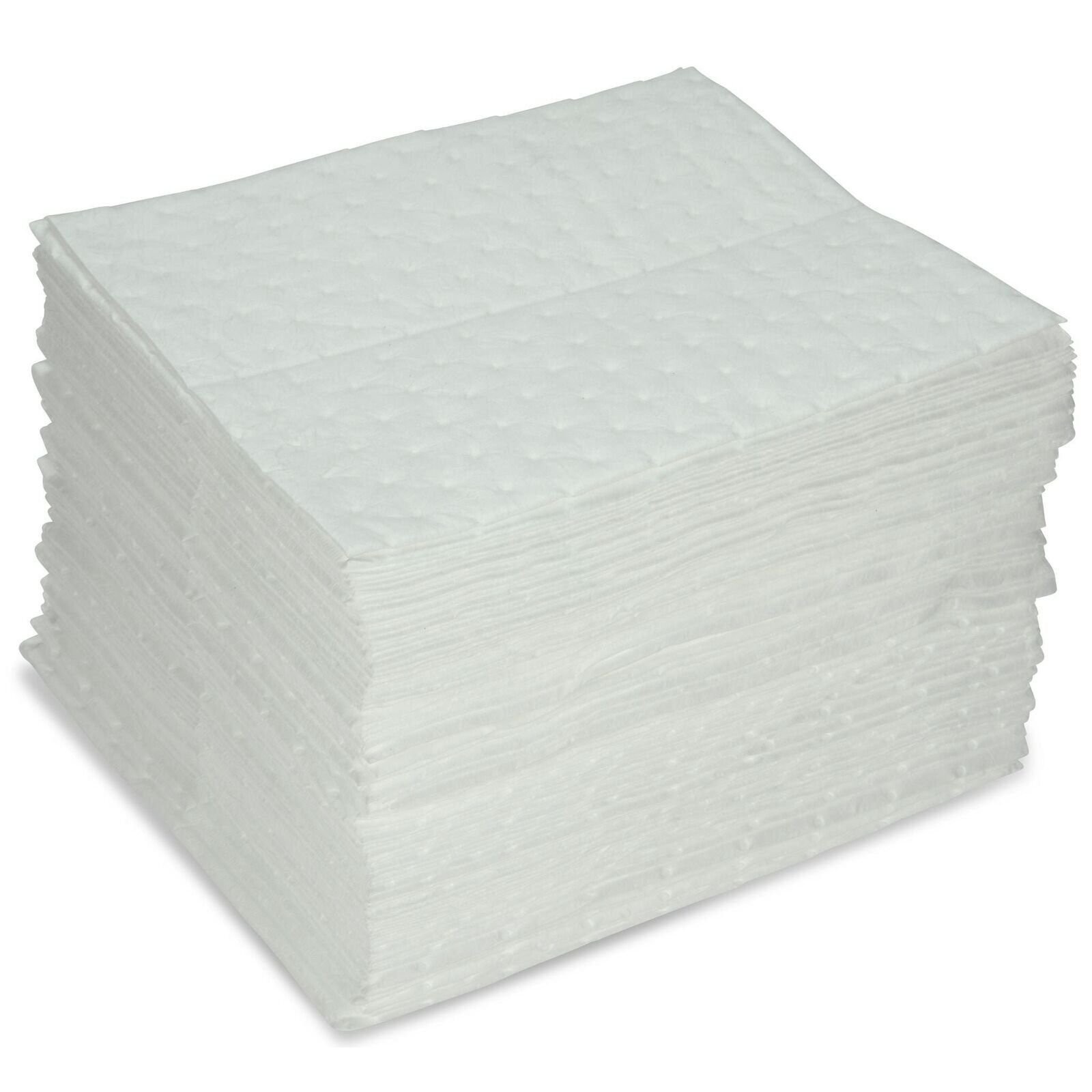 AABACO Oil ONLY White Absorbent Pads – Dimpled HEAVY Weight Pads – 15”x 18”