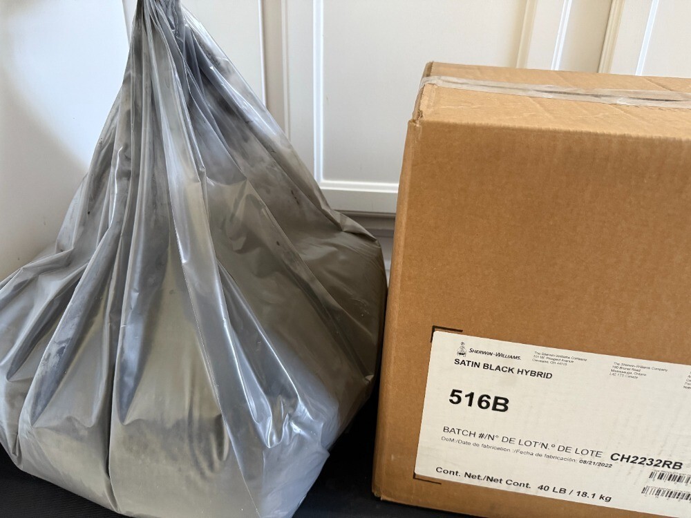 Sherwin-Williams 516B Satin Black Hybrid Powder Coating 40lbs case new