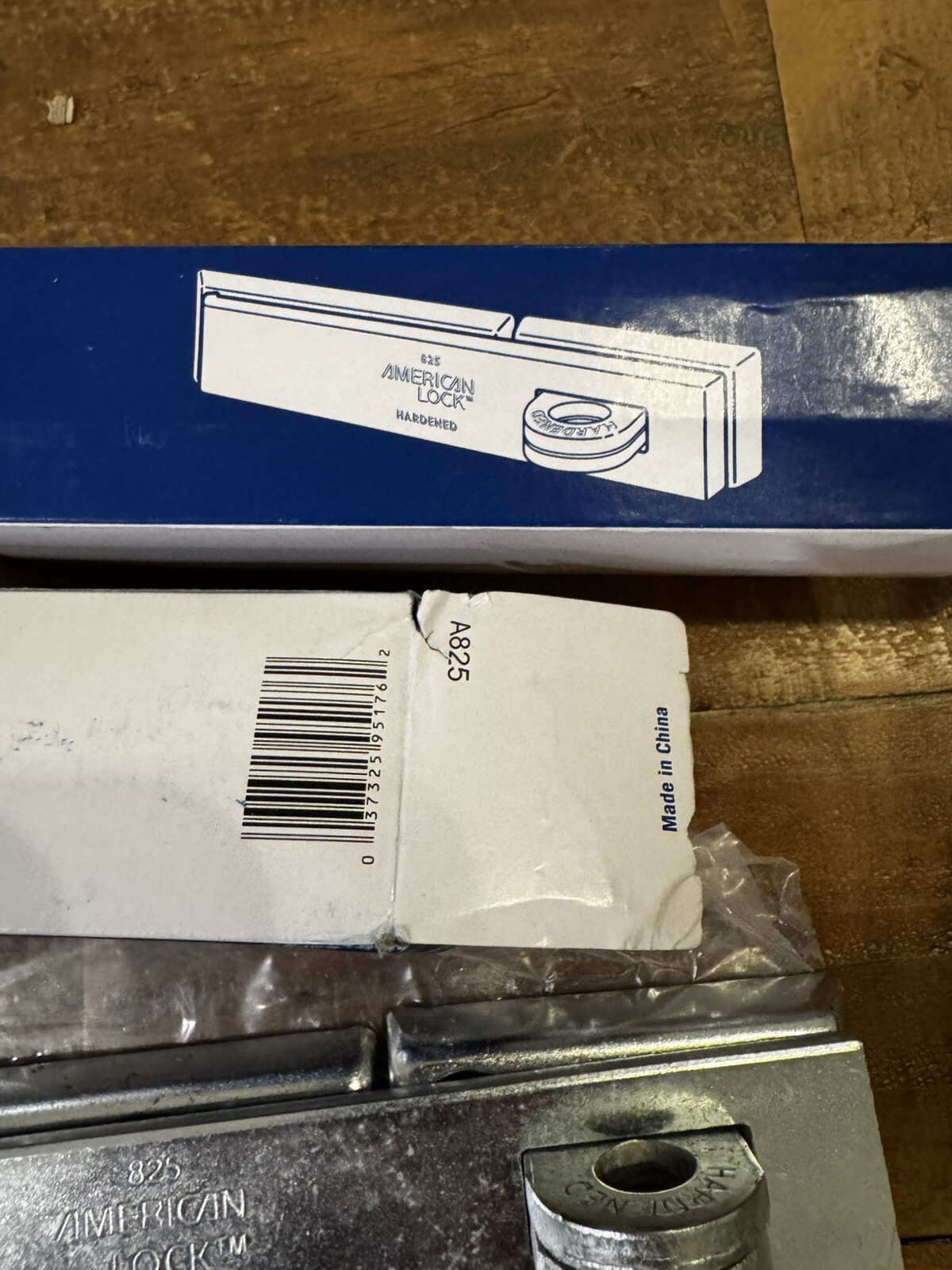 Lot of 2 x American Lock A825 Straight Bar Hasp 7-1/4” Zinc Plate Hardened Steel