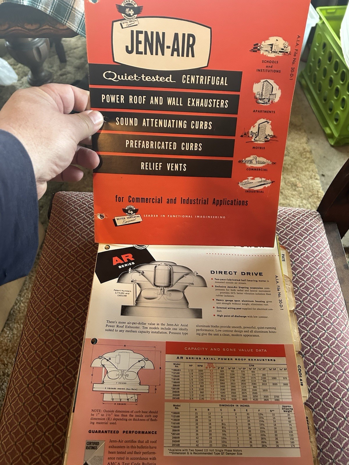 1960s Lot Of Jenn-Air; Coolair; Air Guide Advertising Louver Dampener Venting