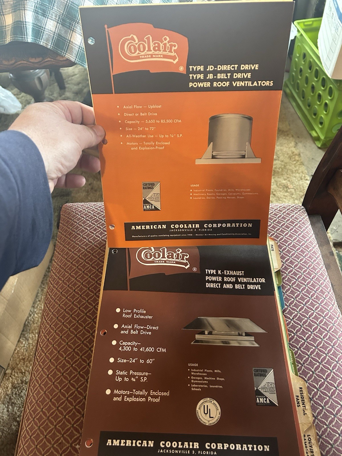1960s Lot Of Jenn-Air; Coolair; Air Guide Advertising Louver Dampener Venting