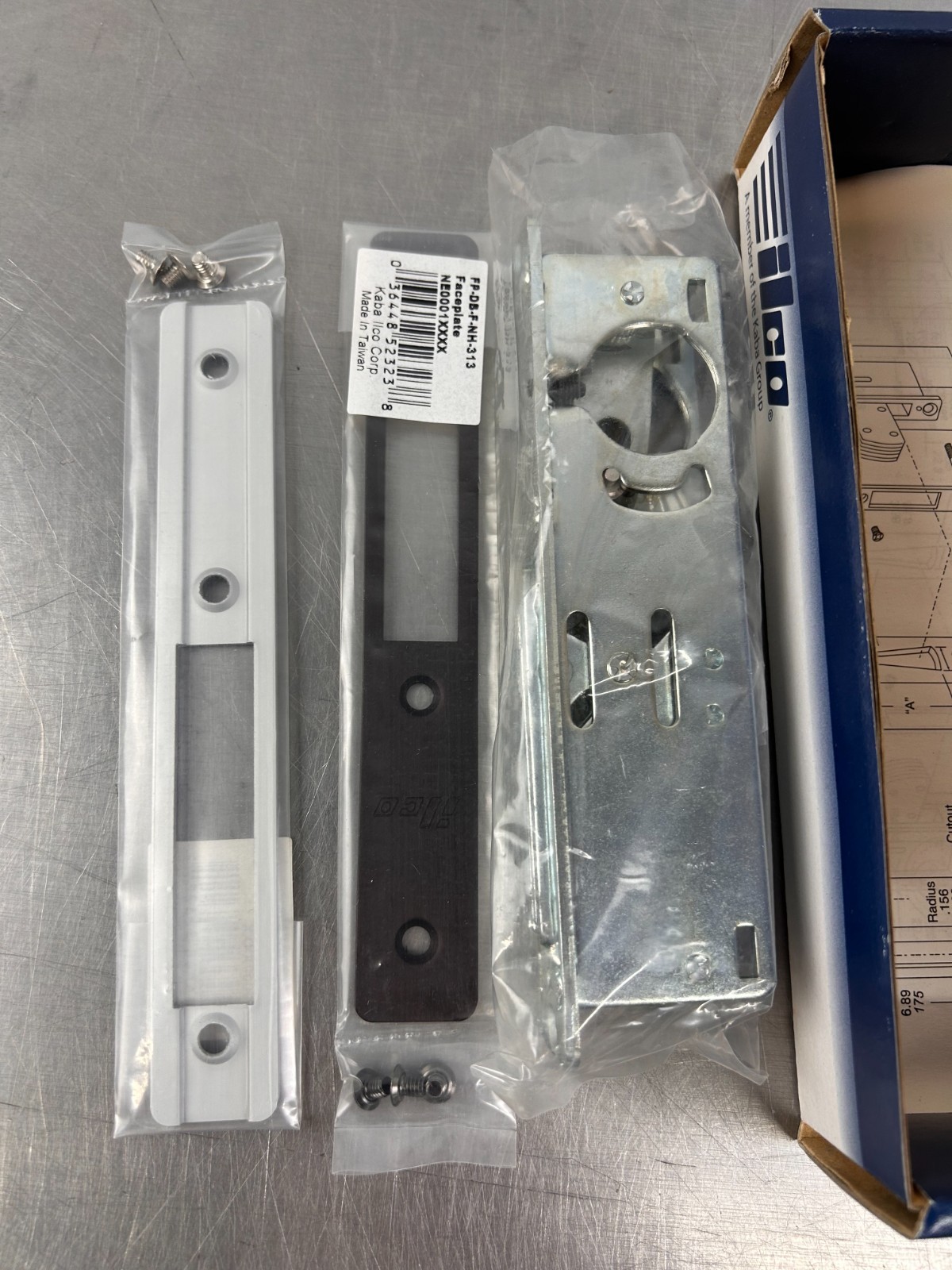 Ilco Deadbolt & Strike Plate 185 F 3NH 628/313 New Heavy Duty
