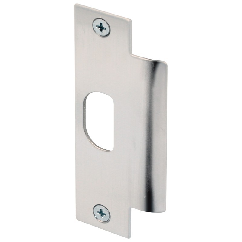 Defender Security U 9483 Strike Plate, 4-7/8 in L, 1-1/4 in W, Stainless Steel,