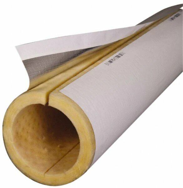 Fiberglass Rigid Pipe Insulation – 1-1/2" Thick x 2-1/2" Pipe x 3&apos