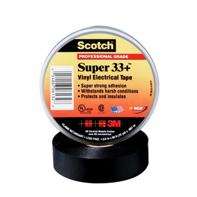 3M Super 33+ Tape 3/4 Inch x 52 Feet Premium Grade Vinyl Electrical