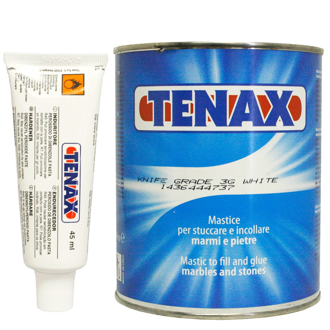 Tenax 1 Liter Tixo White Knife Grade Polyester Resin with Hardener