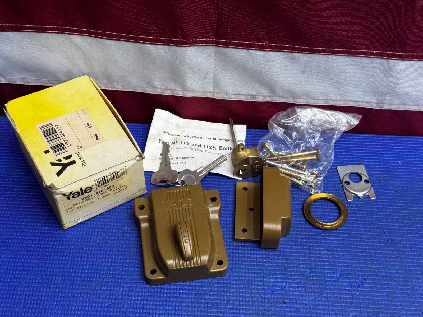 Yale US112 Jimmy Proof Cylinder Deadlock 630112101562 NEW OLD STOCK