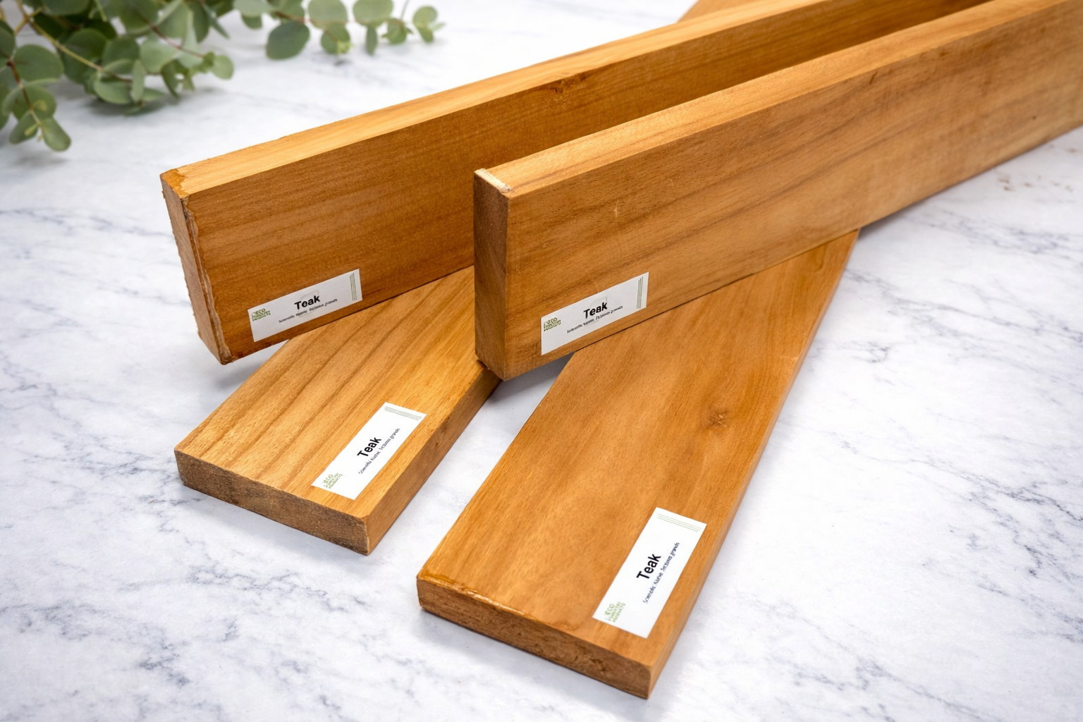 Teak Wood planks Bundle 4pcs – 3/4″ x 3″ x 36″ – Woodworking DIY