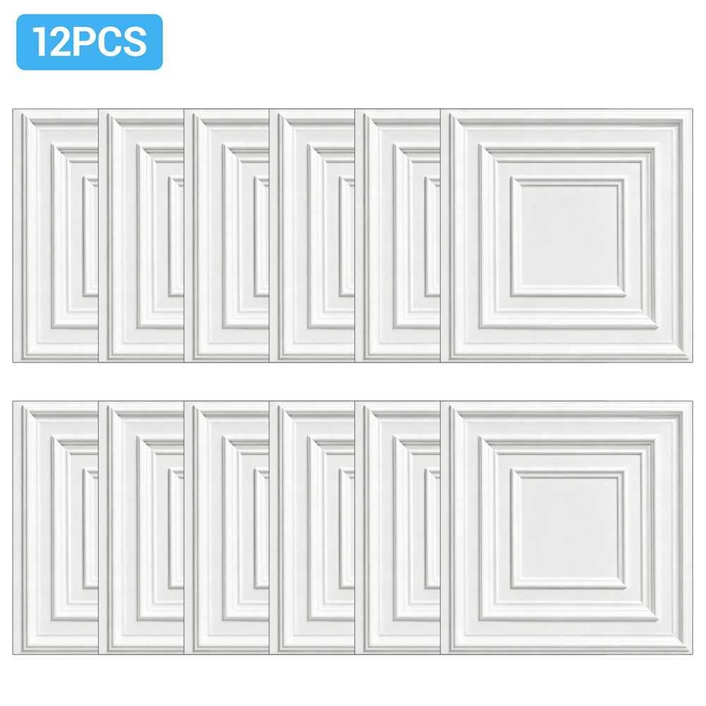 12PACK Drop Ceiling Tiles 12″x12″ Decorative Ceiling Panels for Kitchen Bedroom