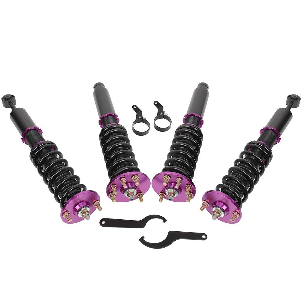 Adjustable Height Coilover Struts Front Rear 2003-2007 Honda Accord Set 4 Purple