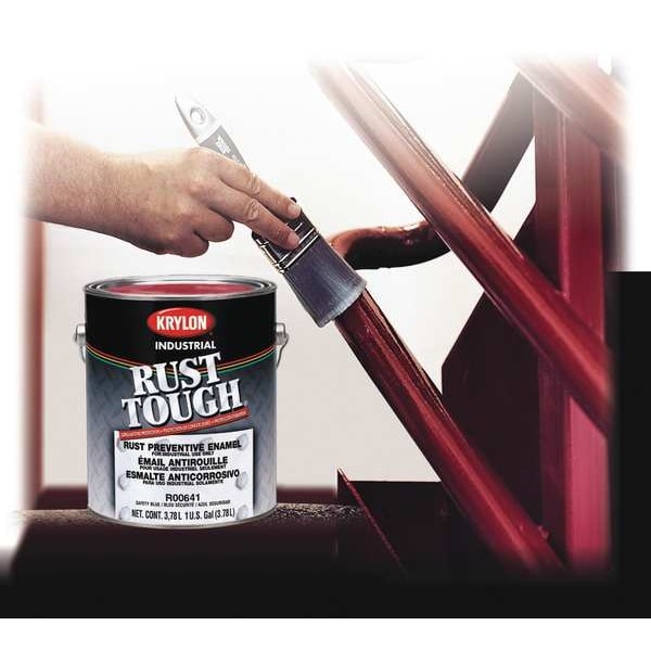 Krylon K11006631 Interior/Exterior Paint, Glossy, Water Base, Gray, 1 Gal