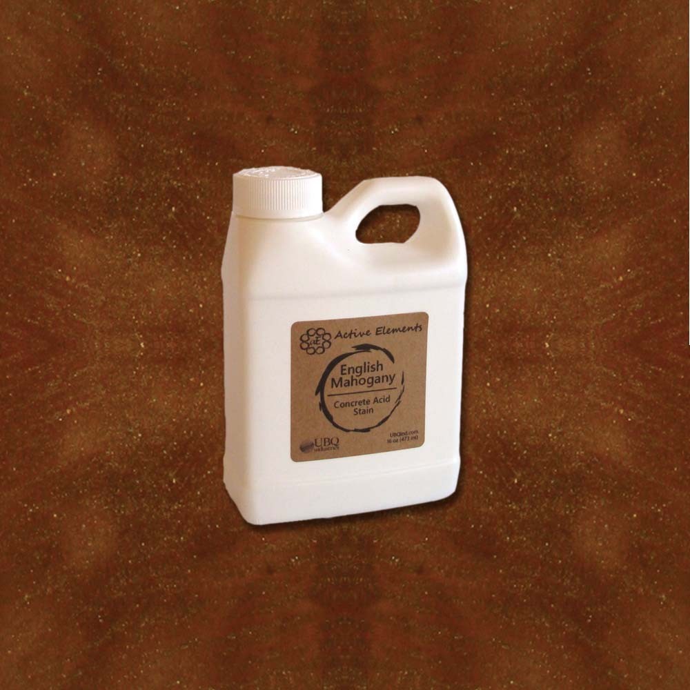 Concrete acid stain16oz sample size English Mahogany rich brown