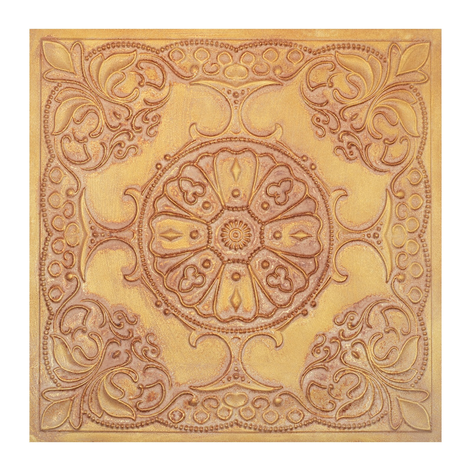 PVC ceiling tiles faux tin decor wall panels PL71 Vintage brown gold 10pcs/lot