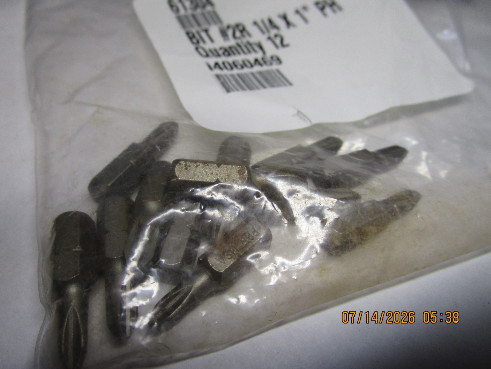 #2R Phillips 1/4″ Hex 1″ OAL Extra Hard Insert Bit QTY 12