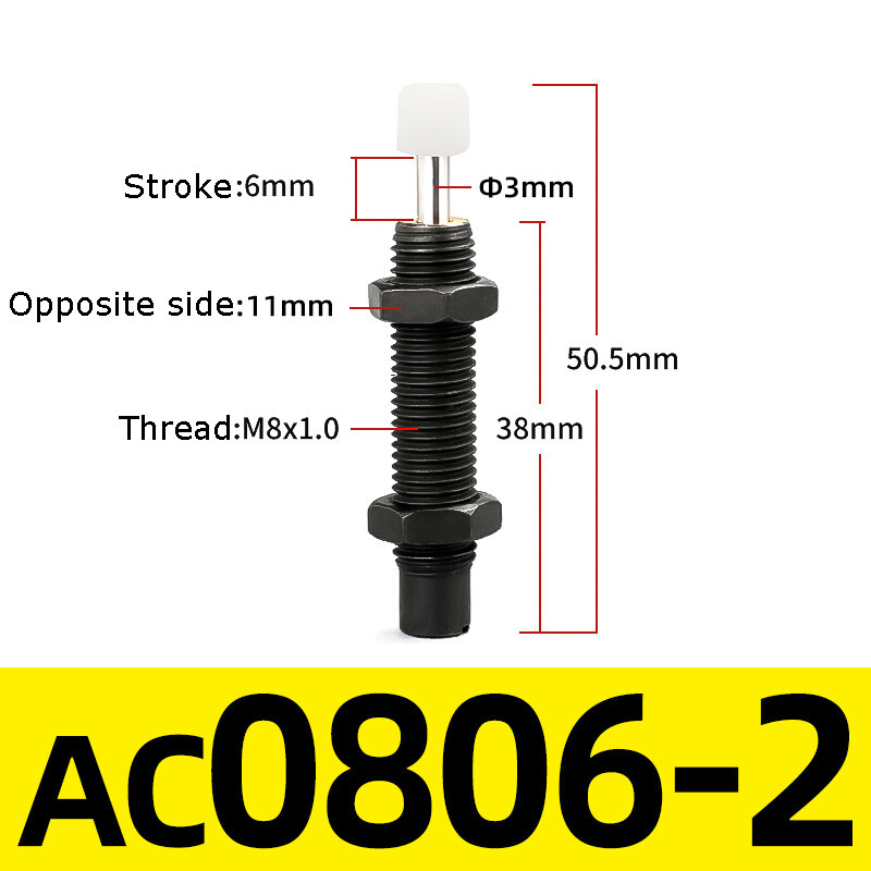 Oil Shock Absorber Hydraulic Buffer Damper 6mm -80mm Stroke M8-M36 Thread Parts