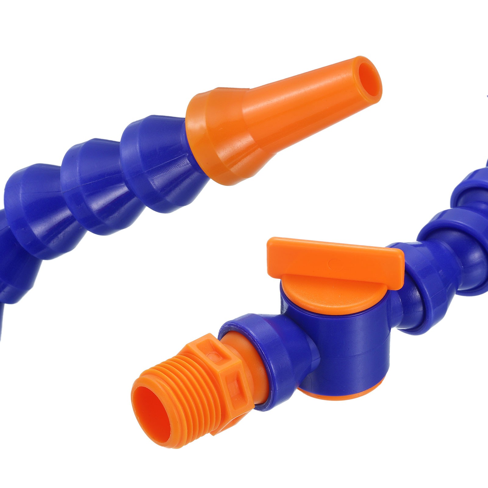 2Pcs G3/8″ 700mm Flexible Water Oil Coolant Pipe Hose with Switch and Tube
