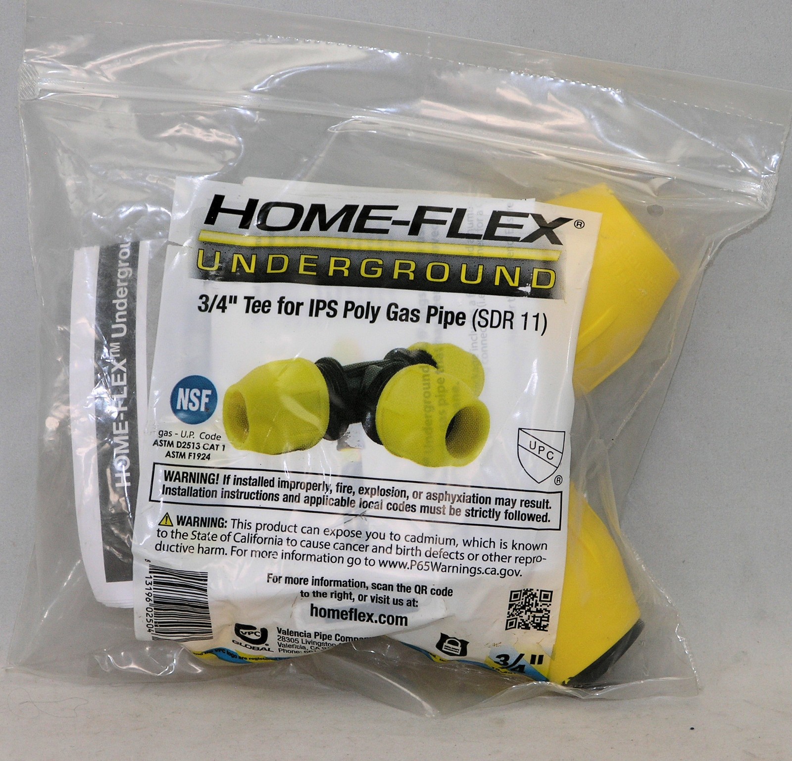 Home-Flex 3/4″ Tee Underground for IPS Poly Gas Pipe SDR 11 18-401-007